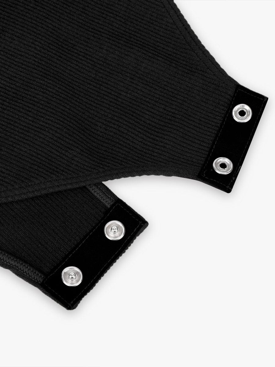 Seamless Sleeveless Bodysuit with Ribbed Texture and Front Zipper