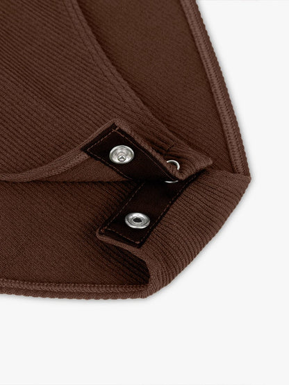 Seamless Sleeveless Bodysuit with Ribbed Texture and Front Zipper